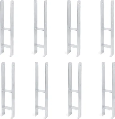 Produktbild von Alberts H-Pfostenträger im Bundle, feuerverzinkt, Höhe 300 mm, Gesamthöhe 600 mm, Tiefe 60 mm