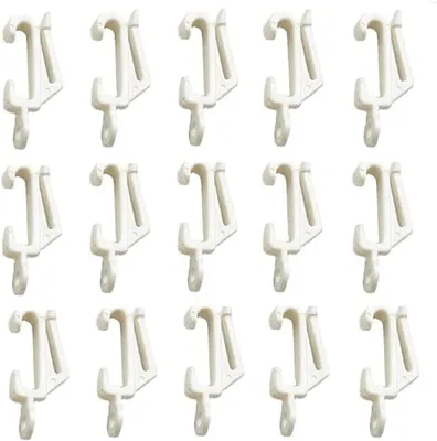 Productafbeelding van Gordijn Hangers - Gordijn Runners - Gordijnen Ophangen - Stille Werking - 30 Stuks - Wit Zilver
