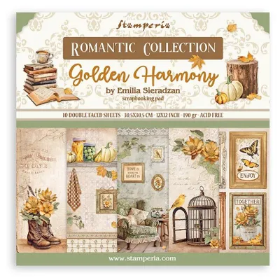 Zdjęcie produktu dla Stamperia - Zestaw papierów do scrapbookingu, albumów, kartek i bullet journal