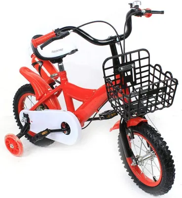 Obrázek produktu pro Dětské kolo 12palcové kolo Dětské kolo s odnímatelnými tréninkovými koly Kolo Kid Balance Boys Bike pro děti Dívky Chlapci Červený