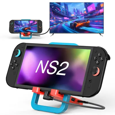Productafbeelding van DLseego standaard, compatibel met Switch 2, draagbare dock-standaard met 4K HD-resolutie