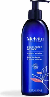 Produktbild von Melvita Eau Florale De Rose Bio, Gesichtslotion, Frauen, 400 ml, Jeder Hauttyp, Reinigend, Feuchtigkeitsspendend, Nährend, Auffrischend, Revitalisierend, Beruhigend, Belebend, All ages