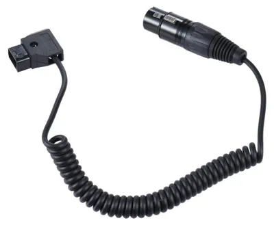 Zdjęcie produktu dla Andoer D-Tap męski do XLR 4-pinowy żeński kabel zasilający do monitora kamery z płytką baterii V-mount