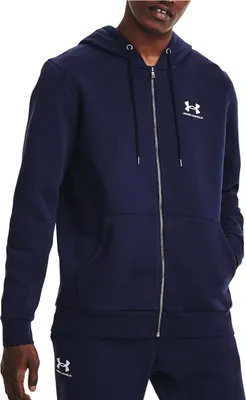 Produktbild von Under Armour Sweatshirt Ua Essential Fleece Fz Hood-Nvy 1373881-410__SM