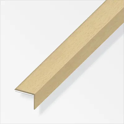 Produktbild von alfer Winkel-Abschluss-Profil 1 m, 25 x 18 mm PVC (Kunststoff) glatt buche
