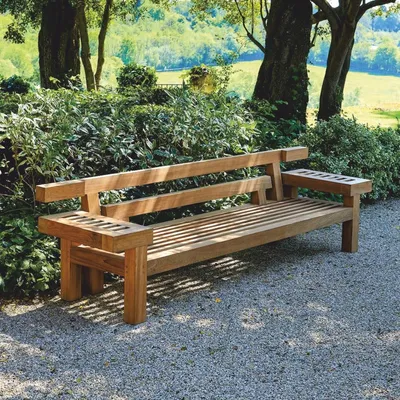 Produktbild von Casa Padrino Luxus Teakholz Gartenbank Braun 265 cm - Teakholz Garten Möbel