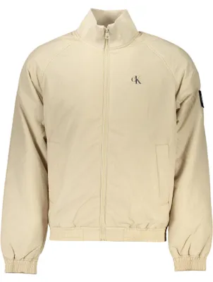 Produktbild von Moderne Herrenjacke Beige aus Recyclingmaterial mit Taschen & Druck