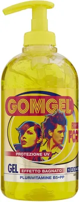 Produktbild von GOMGEL Haargel Spender 500 ml - starker Halt (gelb)