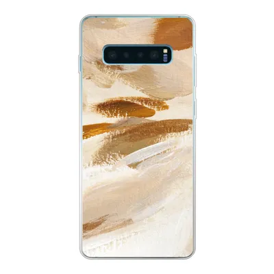 Produktbild von MuchoWow® Handyhülle Schutzhülle Hülle für Samsung Galaxy S10 Lite Farbe - Beige - Weiß Silikon Softcase Handy Hülle - Schutz