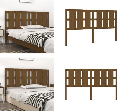 Produktbild von vidaXL Bett Kopfteil Honigbraun 165,5x4x100 cm Massivholz Kiefer - Kopfteil - Kopfteile - Bettkopfteil - Holzkopfteil
