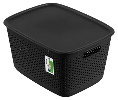 Produktbild von PAFEN OpenStore Aufbewahrungskorb 17L Schwarz - Kunststoff PP