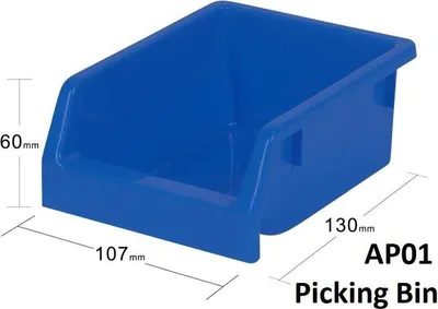 Produktbild von 20-er Set Kunststoff Stapelbox blau