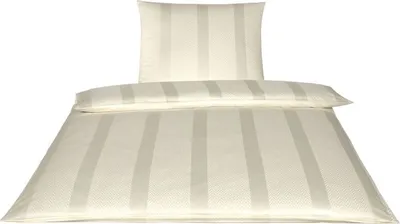 Produktbild von Elegante Mako-Satin Bettwäsche 2058 Metropolis 140x220cm+70x90, Farbe natur