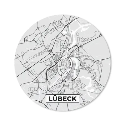 Produktbild von MuchoWow® Mauspad Mousepad Deutschland - Stadtplan - Lübeck - Karte 50x50 cm - Mousepads - Maus Mat - Pad - Mausunterlage - Vinyl