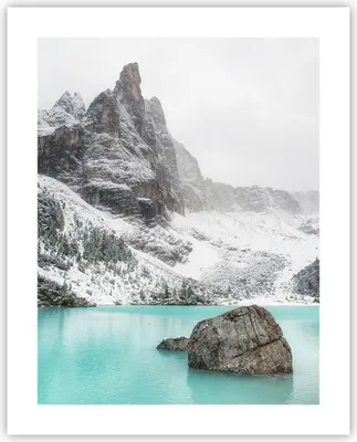 Produktbild von Poster - Poster ohne Rahmen - Berge See Schnee - 40x50 cm - Wand Bild - Wanddeko - Wandbilder - Kunstposter - Wandposter - Bilder - Kunstdruck - Wanddekoration - Wandbild - P2XPA40x50-4377