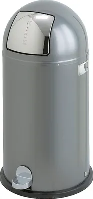 Zdjęcie produktu dla Wesco Kickboy kosz na śmieci, pojemnik na odpady, kosz z pedałem, blacha stalowa, grafitowy, 40 L, 177731-13