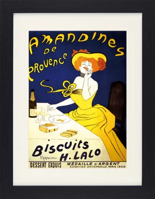 Obrázok produktu pre Leonetto Cappiello Zarámovaný obraz s elegantným paspartou | Obrazy na stenu | V ráme - Amandines de Provence, 1900 (40 x 30 cm)