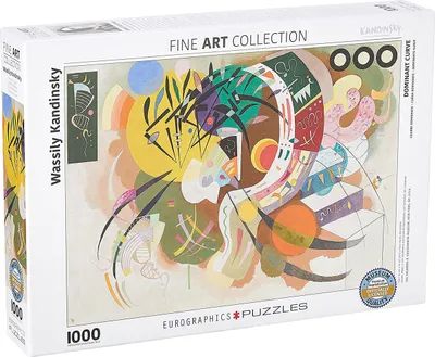 Produktbild von 1000 Teile Puzzle - Puzzle - Kandinsky - Dominante Kurve + Puzzle Zubehör