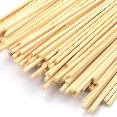 Produktbild von Holzrundstäbchen 100er Pack - 300 mm x 3 mm - Holzstäbchen Basteln - Holzrundstäbchen - Bastelstäbchen - Holzstäbchen DIY Kunst.