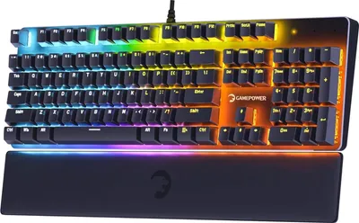 Produktbild von GAMEPOWER Ogre Mechanische Gaming Tastatur Blue Switches RGB 104 Tasten Schwarz