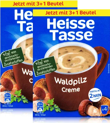 Produktbild von Heisse Tasse Waldpilz Creme 4 Beutel á 16,4g (2er Pack)
