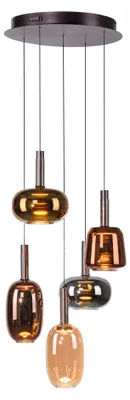 Produktbild von PAUL NEUHAUS LED-Pendelleuchte, 5-armig, höhenverstellbar, Comfort Lift, dimmbar, Memory-Funktion, SimplyDim, 3000 K, PN 2682-70