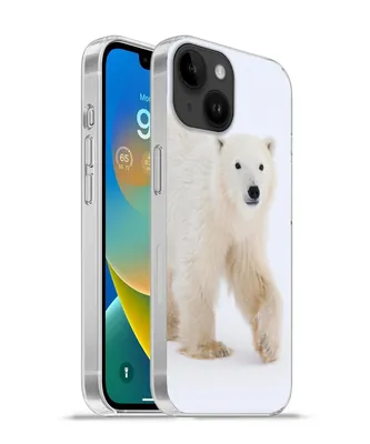 Produktbild von MuchoWow® Handyhülle Schutzhülle Hülle für Apple iPhone 14 - Softcase Eisbär - Schnee - Weiß Silikon Softcase Handy Hülle - Mobiltelefonhülle