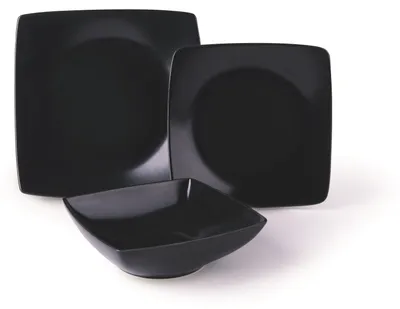 Zdjęcie produktu dla Zestaw naczyń Excelsa 18-częściowy Eclipse ceramiczny czarny