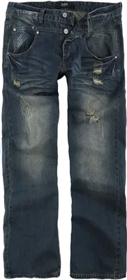 Produktbild von Black Premium by EMP Herren blaue Destroyed Jeans mit Waschung W34L34