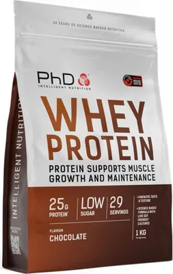 Produktbild von PhD Whey Protein (1000g) Chocolate - Eiweiße - Molkenprotein-Konzentrat