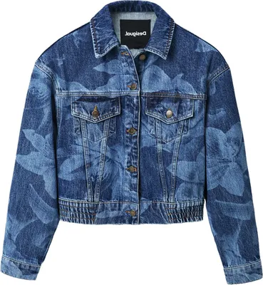 Obrázok produktu pre DESIGUAL Ľahká dámska bavlnená bunda modrá GR71813 - Veľkosť: XL