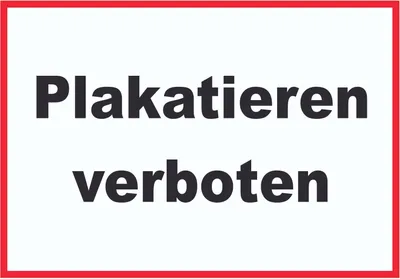 Produktbild von Plakatieren verboten Schild A6 (105x148mm)