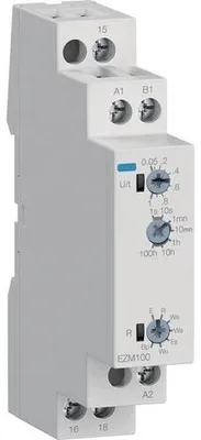 Produktbild von Hager Multifunktions-Zeitrelais, 12–240V AC/DC, 8A, 50ms–100h, 1 Wechsler, 1TE, 1 Stk.