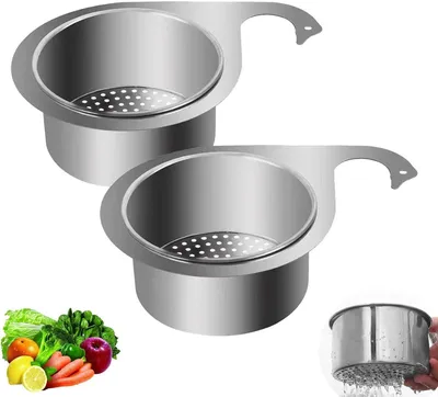 Produktbild von 2er Abflusssieb -Spülbecken-Ablaufkorb – Edelstahl-Spülbecken-Ablaufkorb in Schwanenform – Multifunktionaler Küchenspülen-Abflussfilter