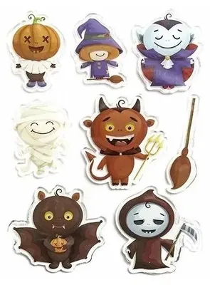 Obrázek produktu pro Gelové samolepky Halloween, 8 ks – Dalprint dpCraft
