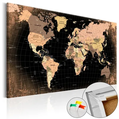 Obrázek produktu pro Korkový obraz z netkané textilie - Planeta Země 120x80 cm Karty k-B-0011-p-b