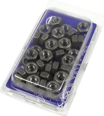 Produktbild von Mutter DIN 934 Klasse 8 Zeichen (8) M8 OBC - Sechskant, metrisches Gewinde, Festigkeit nach DIN 267 - Packung mit 50 Stück