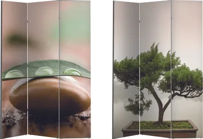 Produktbild von Paravent / Raumteiler / Spanische Wand / Trennwand / Motiv: Zen