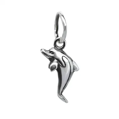 Produktbild von 925 Sterling Silber Delfine Delphine Kettenanhänger oxydierte Silber Anhänger