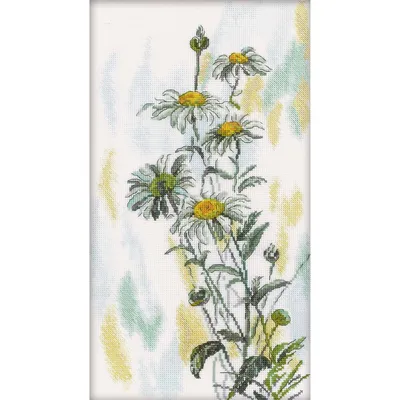 Obrázek produktu pro Sada pro vyšívání křížkovým stehem „Jemné sedmikrásky“ m261, číslovaný vzor, 20 x 36 cm