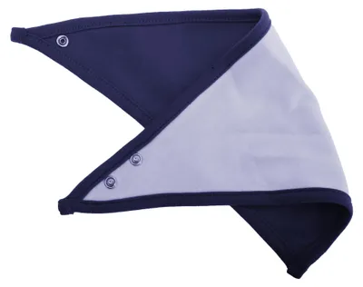 Image de Bavoir bandana Babybugz FK168 (taille unique) (blanc/bleu marine)