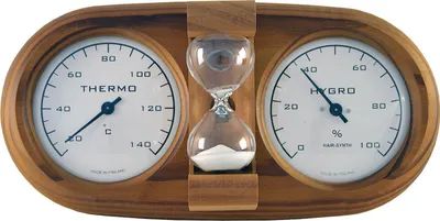 Produktbild von Nikkarien Sauna 3 in 1 Sauna Thermo und Hygrometer inkl. Sanduhr Kiefernholz 591L