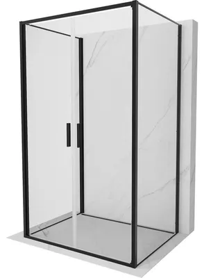 Obrázek produktu pro Mexen Exo-3S sprchový kout 3-stěnný otevírací 120 x 90 cm, průhledný, černý - 814-120-090-70-00-3S