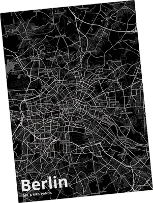Produktbild von Mr. & Mrs. Panda Postkarte Berlin - Geschenk, Ansichtskarten, Stadt Dorf Karte Landkarte Map Stadtplan, Ansichtskarte, Postkarten, Grußkarte, bildkarte