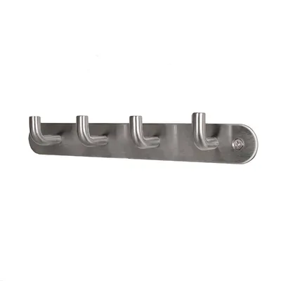 Produktbild von Edelstahl Hakenleiste Garderobenleiste 4er Wandgarderobe Handtuchleiste Mantelhaken