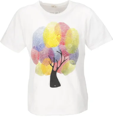 Produktbild von Retro T-Shirt, Tree Save Earth T-Shirt - Finger Print/weiß, Herren, Baumwolle, Größe: M