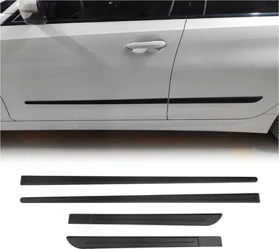 Image de Garniture baguette de porte latérale pour Fiat 600e 2023-2025 Mat Noir 4Pcs