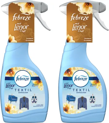 Produktbild von 2 x Febreze & Lenor Goldene Orchidee Textilerfrischer-Spray, 2 x 500ml