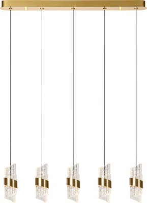 Obrázok produktu pre KLIGANDE LED 7W Lucide glamour podlhovastá sklenená závesná lampa zlatá