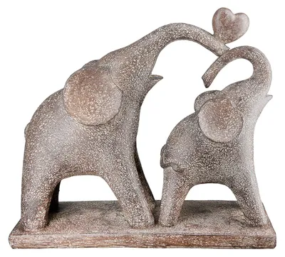 Productafbeelding van Gilde Figuur, Olifant, "Marula", Kunsthars, bruin, VE 2, Lengte: 8,5 cm, Breedte: 26,5 cm, Hoogte: 24 cm, Artikelnummer: 52961, EAN: 4063387529614
